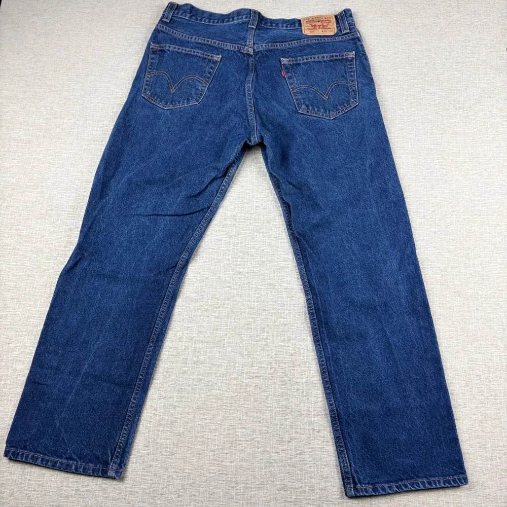 Vintage Levis 505 Mens 36x30 Light Distress Jeans Thigh Faded Festival Denim